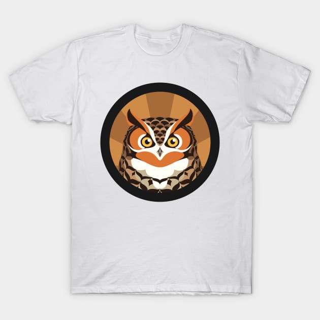 Great horned Owl Logo T-Shirt by JadaFitch